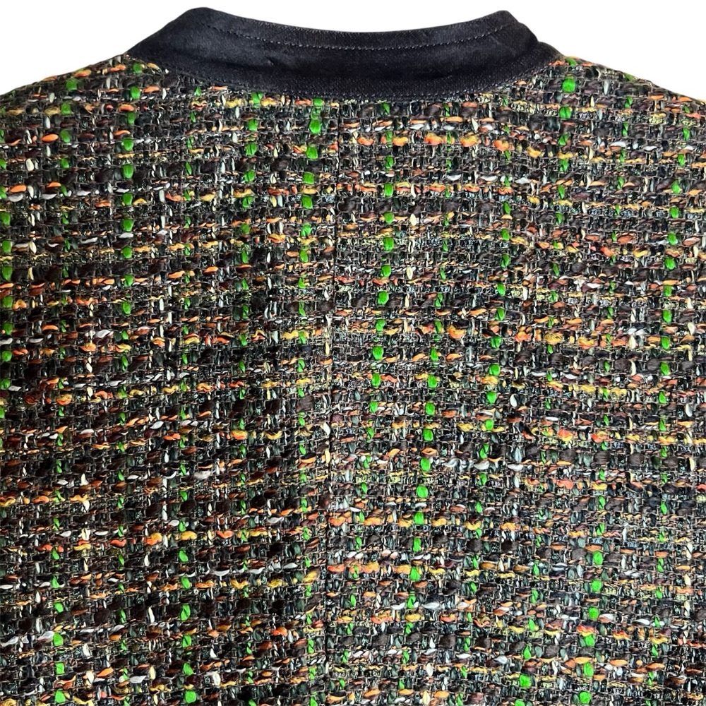 Talbots Tweed Blazer Velvet Trim Jacket Fully Lined Button Front Heritage Classy - Picture 5 of 8